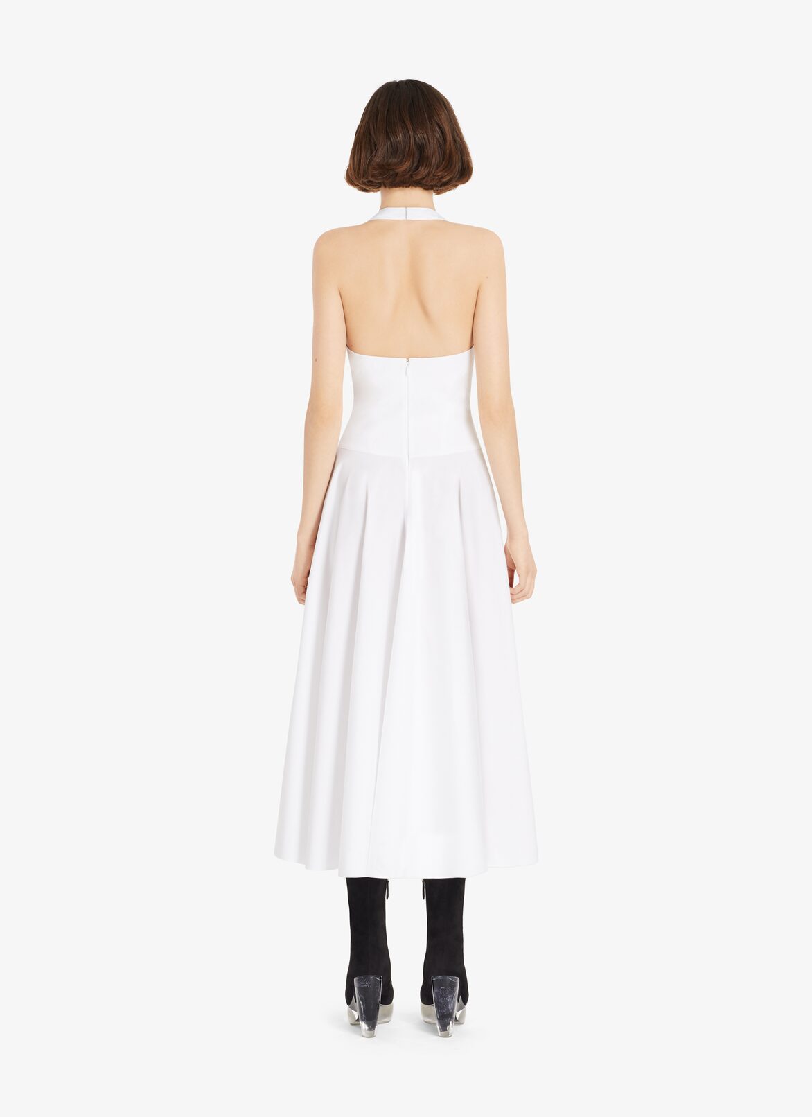 Robe d’été longue en popeline japonaise ALAÏA ROBE D’ÉTÉ LONGUE EN POPELINE JAPONAISE BLANC